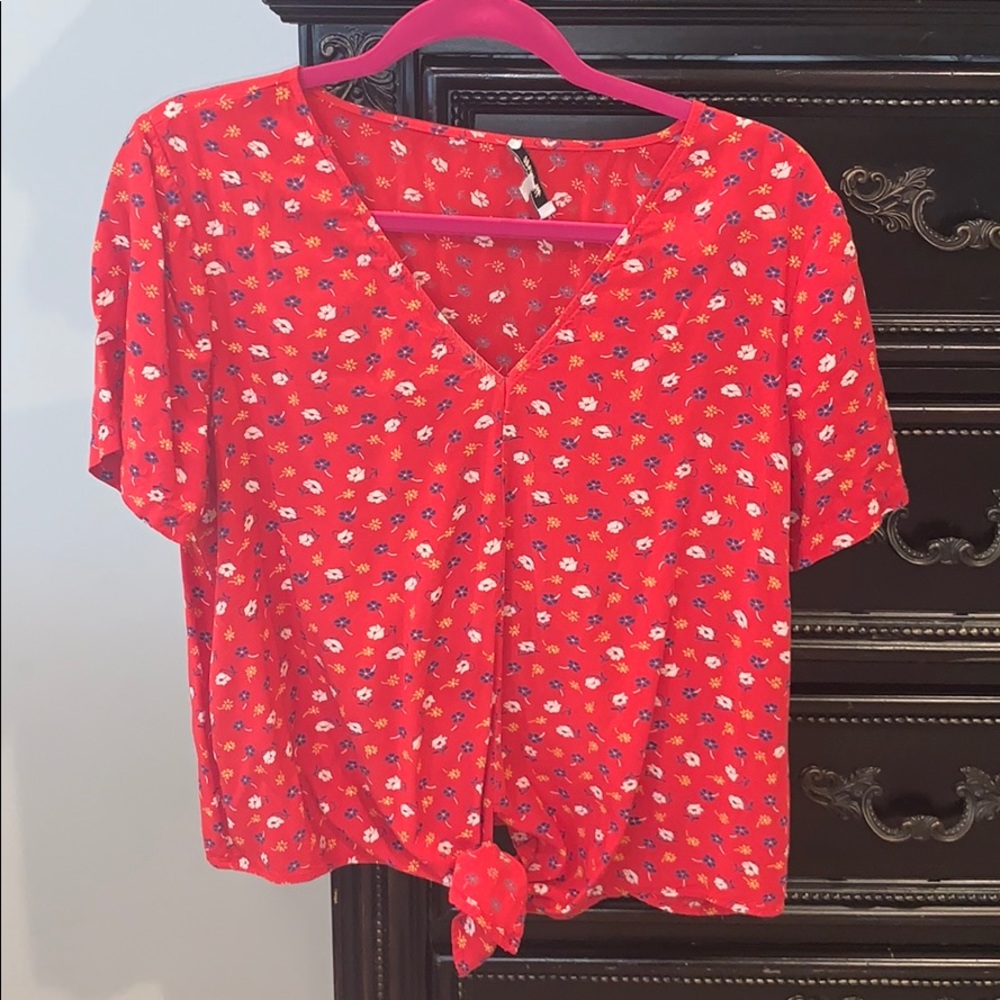 Madewell floral blouse